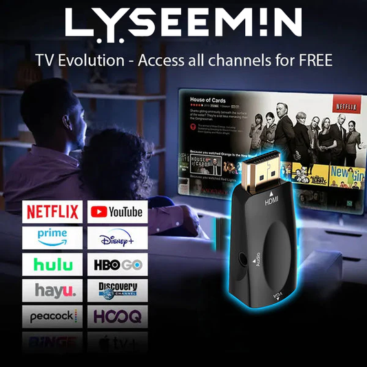 Lyseemin™ Smart TV Streaming Box - Regardez toutes les chaînes gratuitement (pas de publicité, pas de frais mensuels)