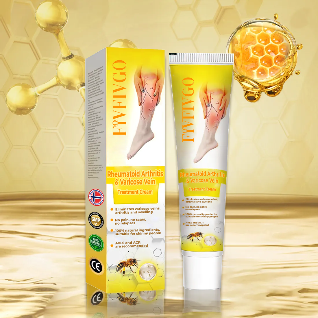 Fivfivgo™ Creme zur Behandlung von rheumatoider Arthritis und Krampfadern