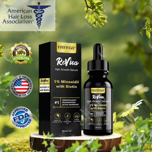 Fivfivgo™ ReVita Haarwachstumsserum - Minoxidil Topische Lösung USP, 5% mit Biotin