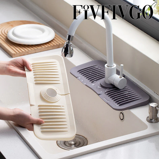 Fivfivgo™ Tapis anti-éclaboussures pour robinet d'évier
