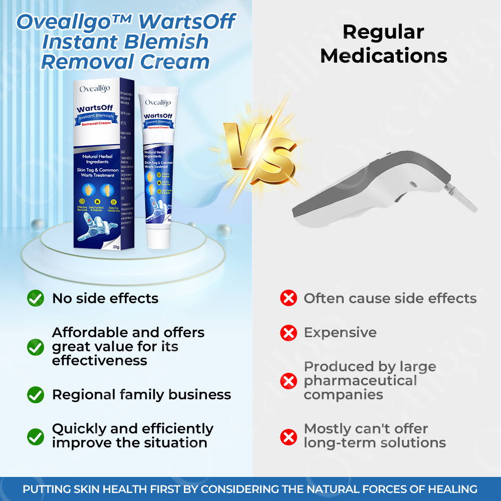 ✅ Official Store: Oveallgo™ WartsOff Instant Blemish Removal Cream👩‍⚕️USA Dermatology Association (AADA）Approved (Skin Tags, Warts, Dark Spots Removal)