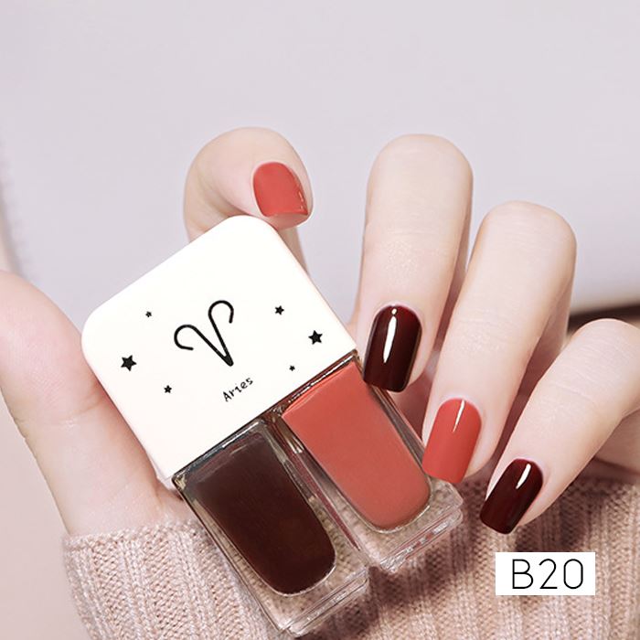 Zodiac Signs Nail Polish Nail Polishes Every Day And Night Brown Pink Aries 