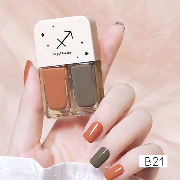 Zodiac Signs Nail Polish Nail Polishes Every Day And Night Orange Green Sagittarius 