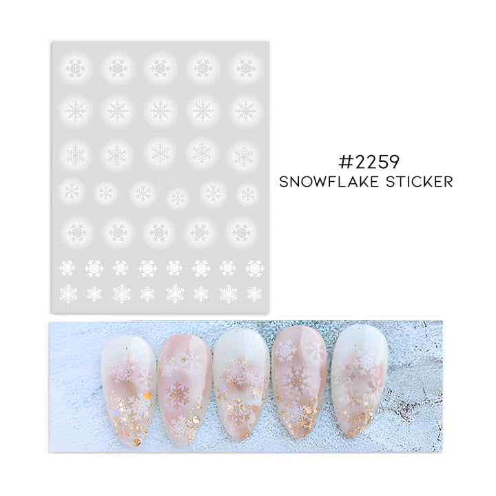 Christmas Snowflake Nail Sticker Set Nail Every Day And Night 