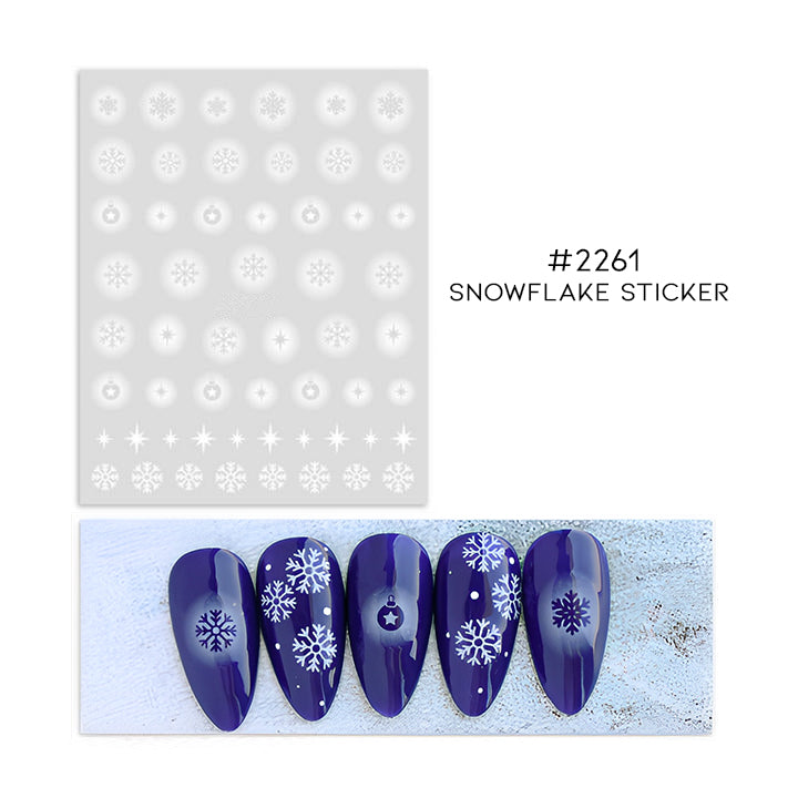 Christmas Snowflake Nail Sticker Set Nail Every Day And Night 