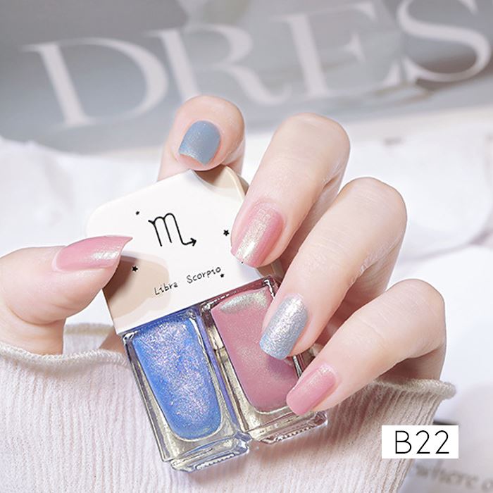 Zodiac Signs Nail Polish Nail Polishes Every Day And Night Glitter Blue Pink Libra Scorpio 
