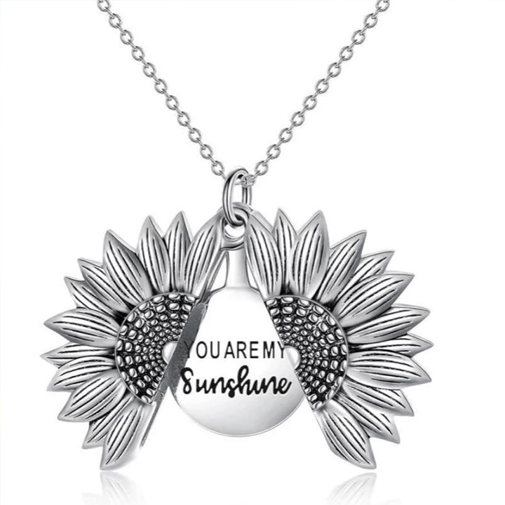 You Are My Sunshine Sunflower Necklace