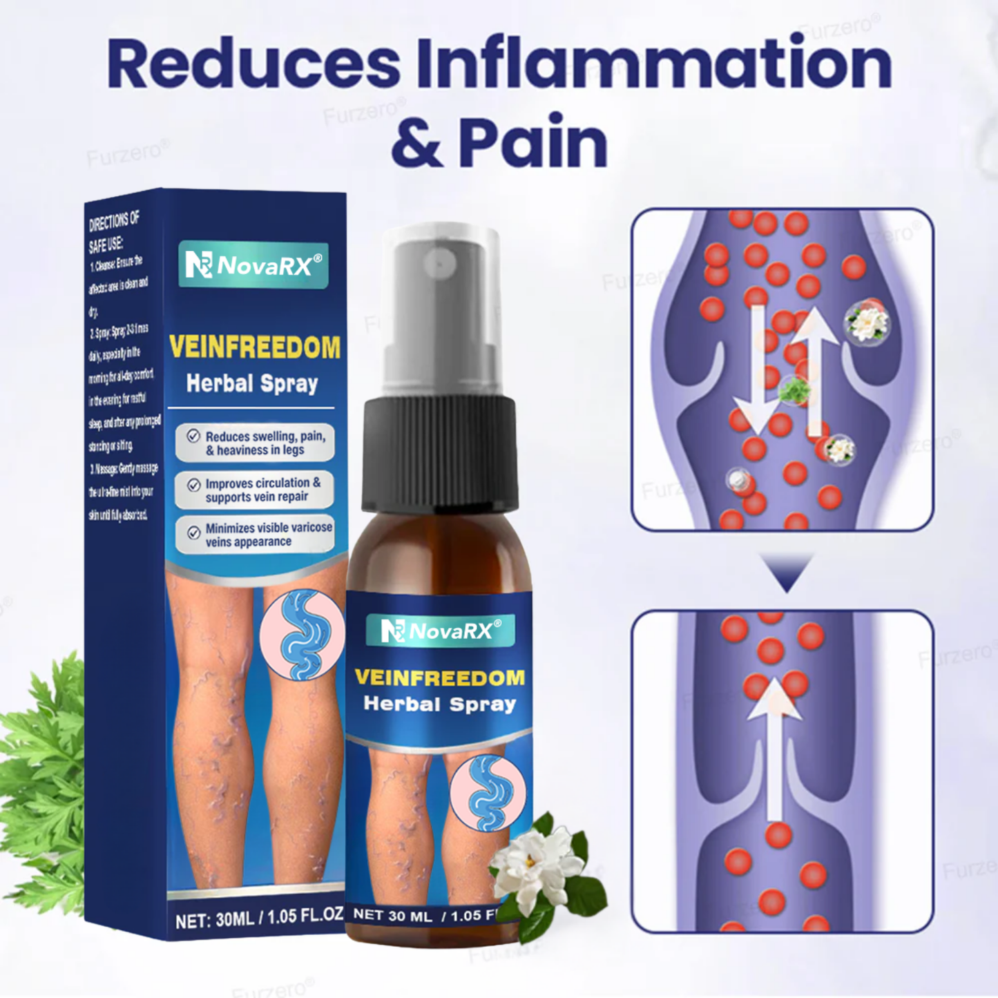 NovaRX® VeinFreedom Herbal Spray - MicroMist Therapy