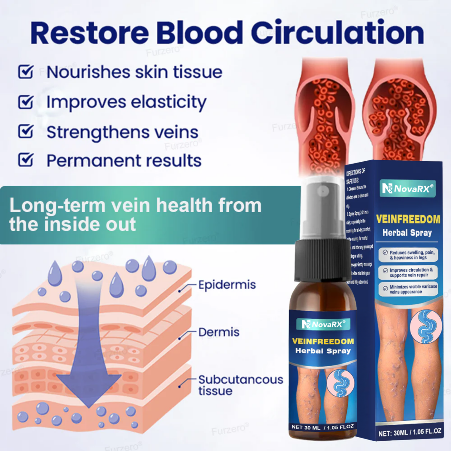 NovaRX® VeinFreedom Herbal Spray - MicroMist Therapy