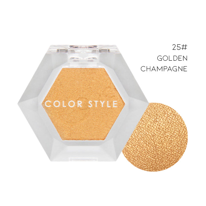 Single Shade Multi-Use Glitter Eyeshadow Make-up Every Day And Night 25# Golden Champagne 1 pc 