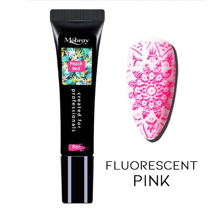 Nail Stamp Art Nail Polishes Every Day And Night Fluorescent Pink 