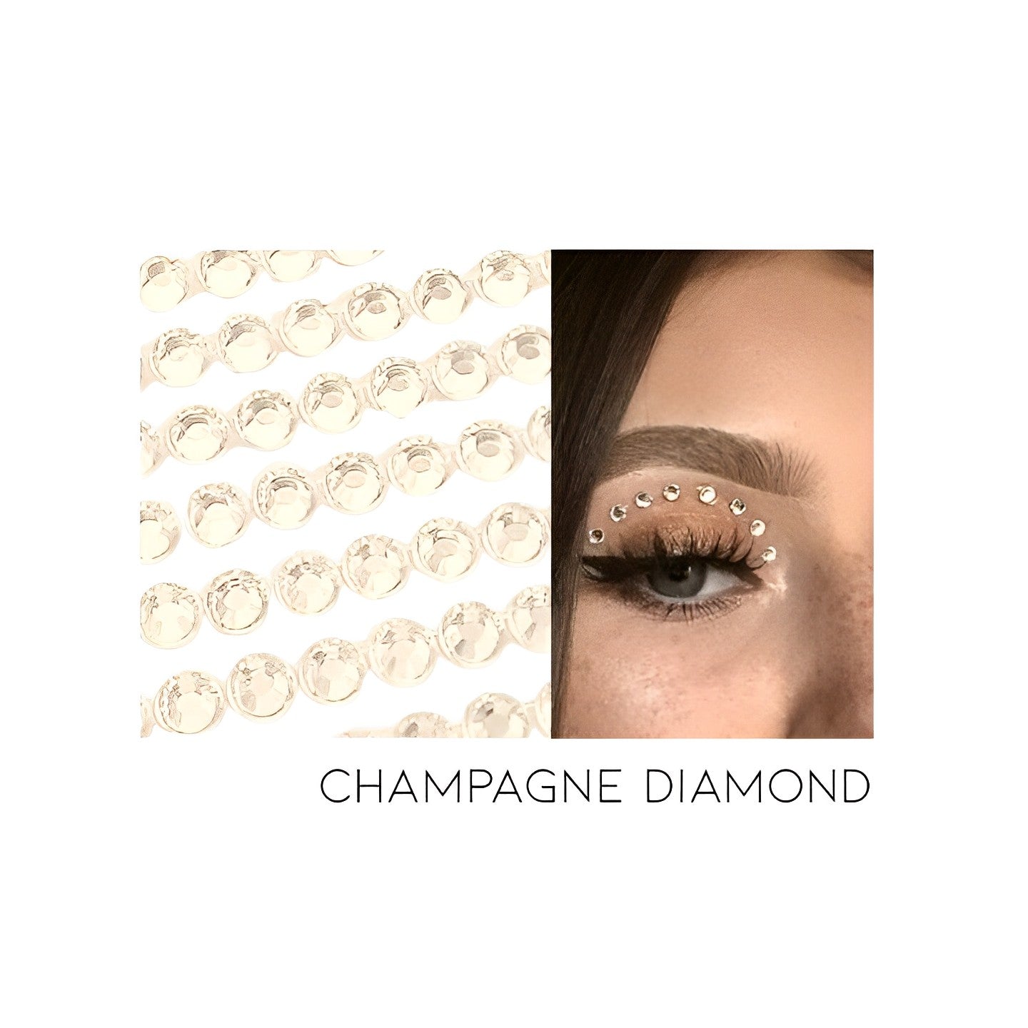 Self-Adhesive Hair/Body/Face Diamond Costumes & Accessories Every Day And Night Champagne Diamond (3 sheets of 4-6mm) 1 pc 