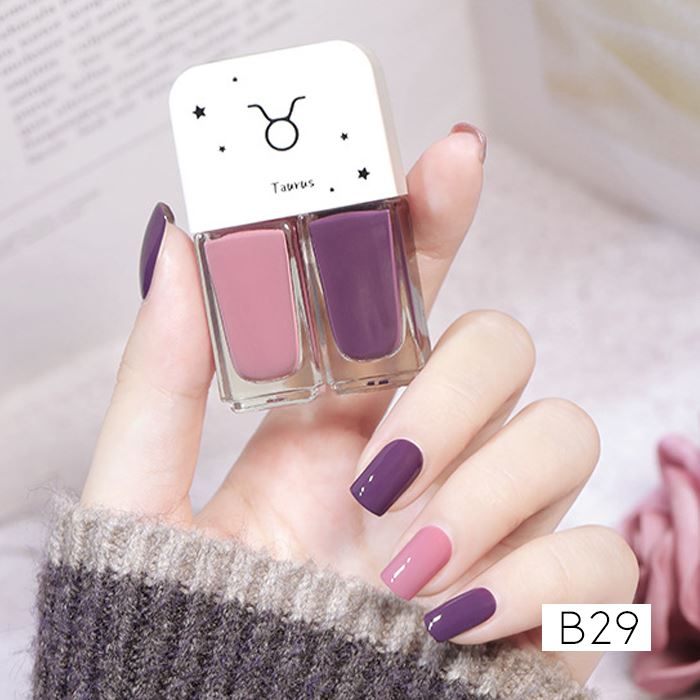 Zodiac Signs Nail Polish Nail Polishes Every Day And Night Pink Purple Taurus 
