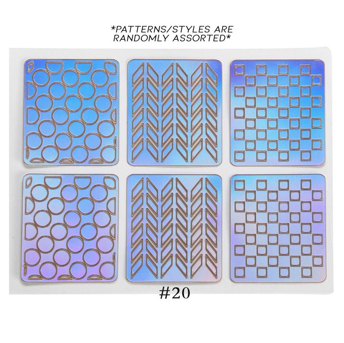Hollow Nail Art Sticker Nail Every Day And Night 
