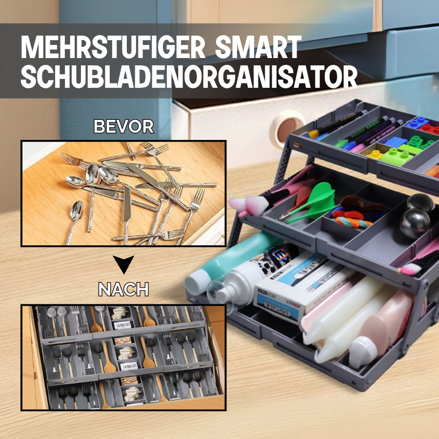 Mehrstufiger Smart Schubladenorganisator