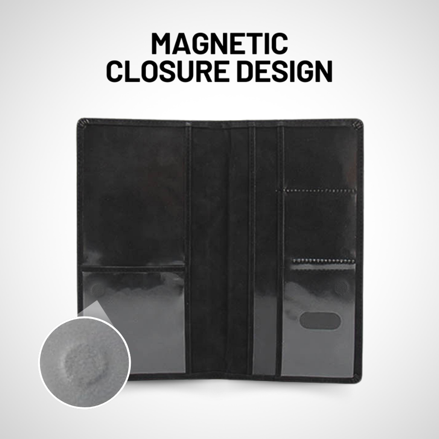 Premium Car Registration & Insurance Card Holder with Magnetic Shut