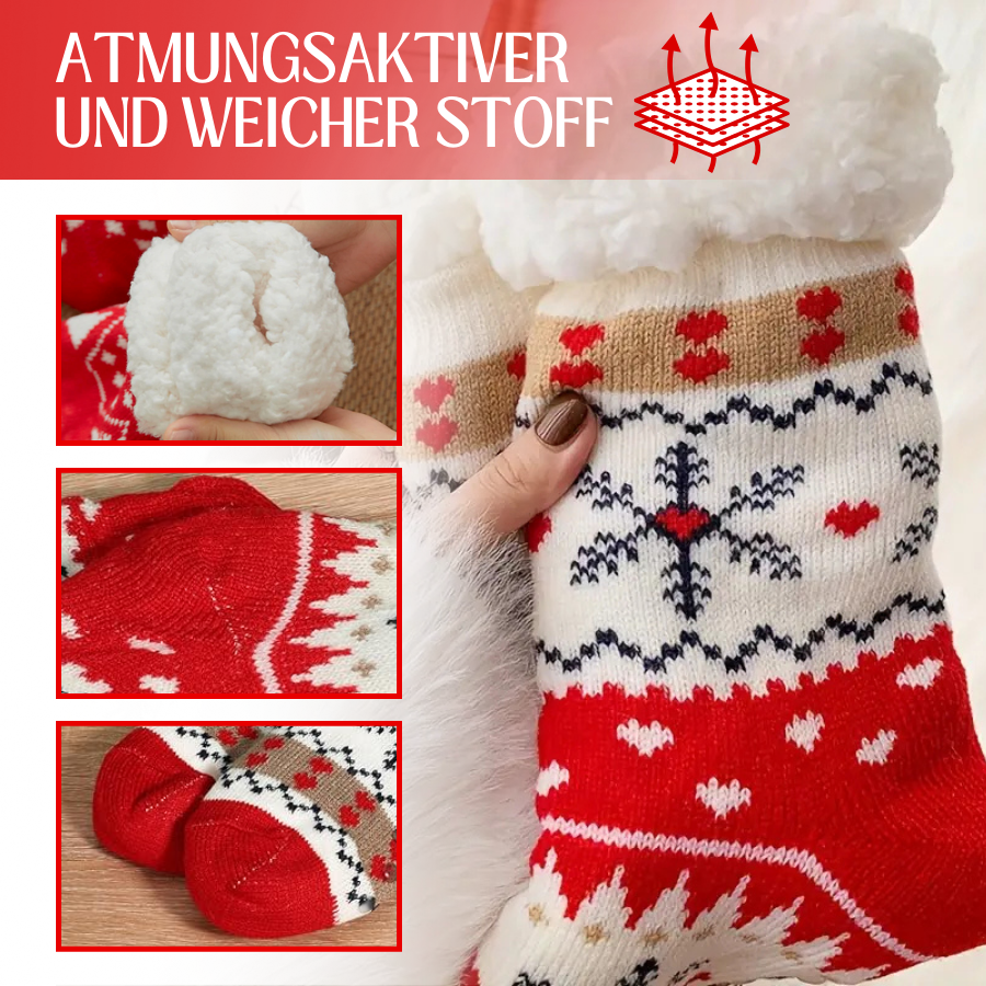 Ultradicke Kaschmir-Hausschuhsocken