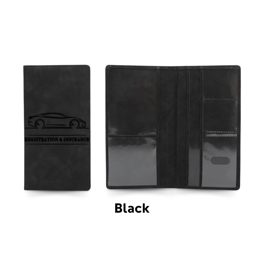 Premium Car Registration & Insurance Card Holder with Magnetic Shut