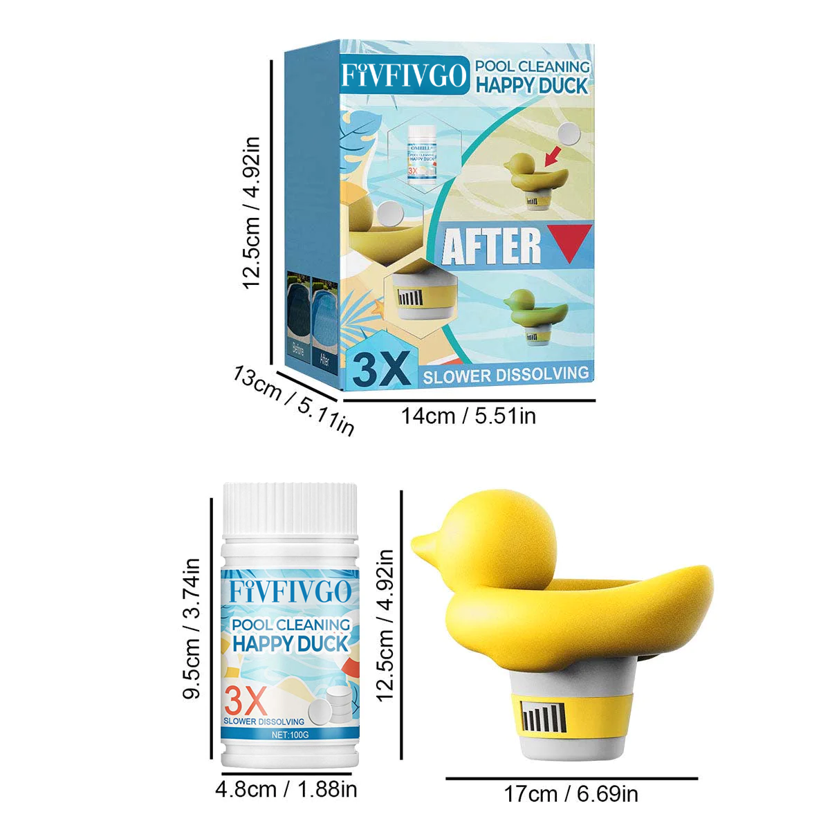 Fivfivgo™-altaan puhdistus Happy Duck
