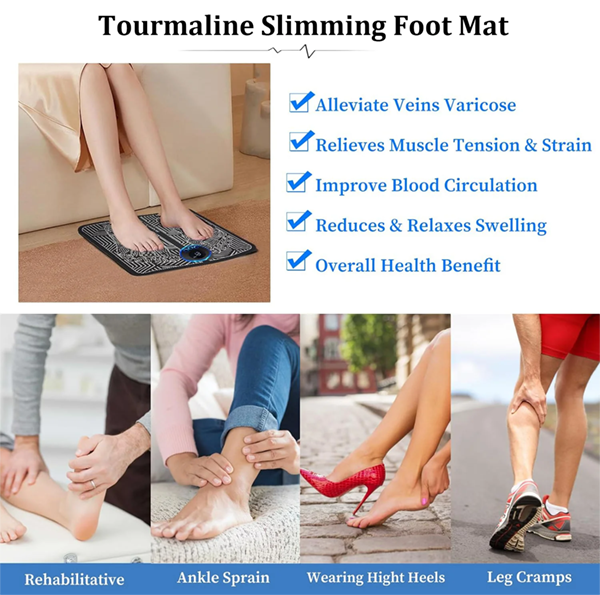 Fivfivgo™ Tapis de pieds amincissant en tourmaline