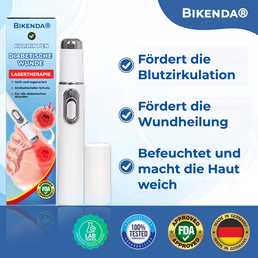 Bikenda® Lasertherapie Diabetische Wunde Kolirin Pen 💥 Heilt diabetische Wunden sofort
