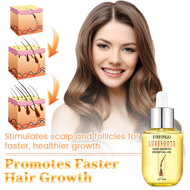 Fivfivgo™ LuxeRoots Huile essentielle pour la croissance des cheveux