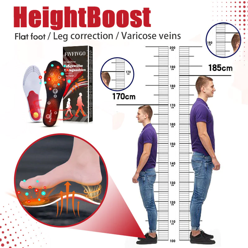 Fivfivgo™ HeightBoost Far Infrared Titanium Ion Arch Correction Insoles