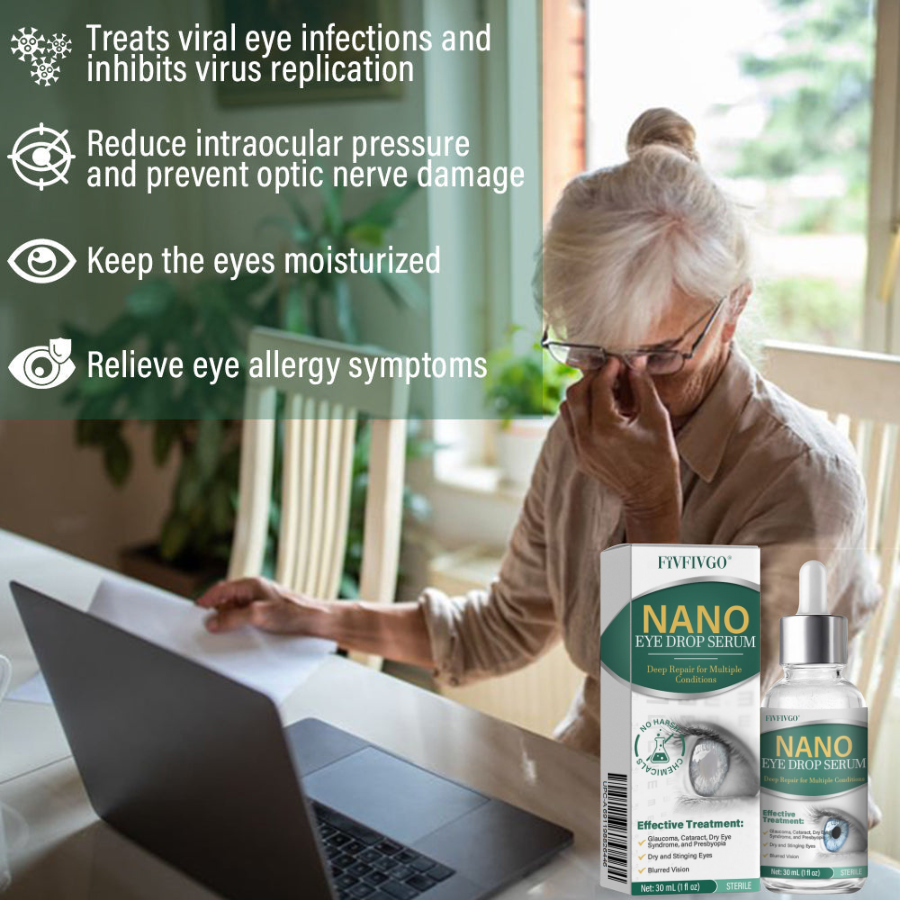 Fivfivgo® Nano Eye Drops Serum 👩‍⚕️ Royal College of Ophthalmologists Recommended (Suitable for presbyopia, dry eye syndrome, glaucoma, and cataracts)