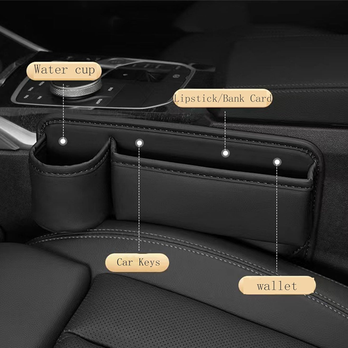 HIGHTQURO® Car Leather Cup Holder Gap Bag