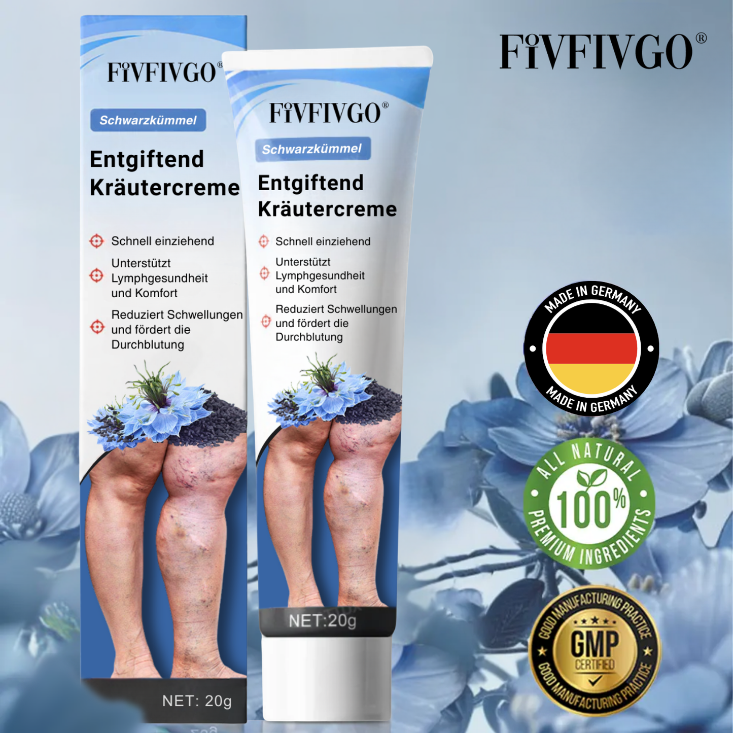 Fivfivgo® Schwarzkümmel Entgiftend Kräutercreme