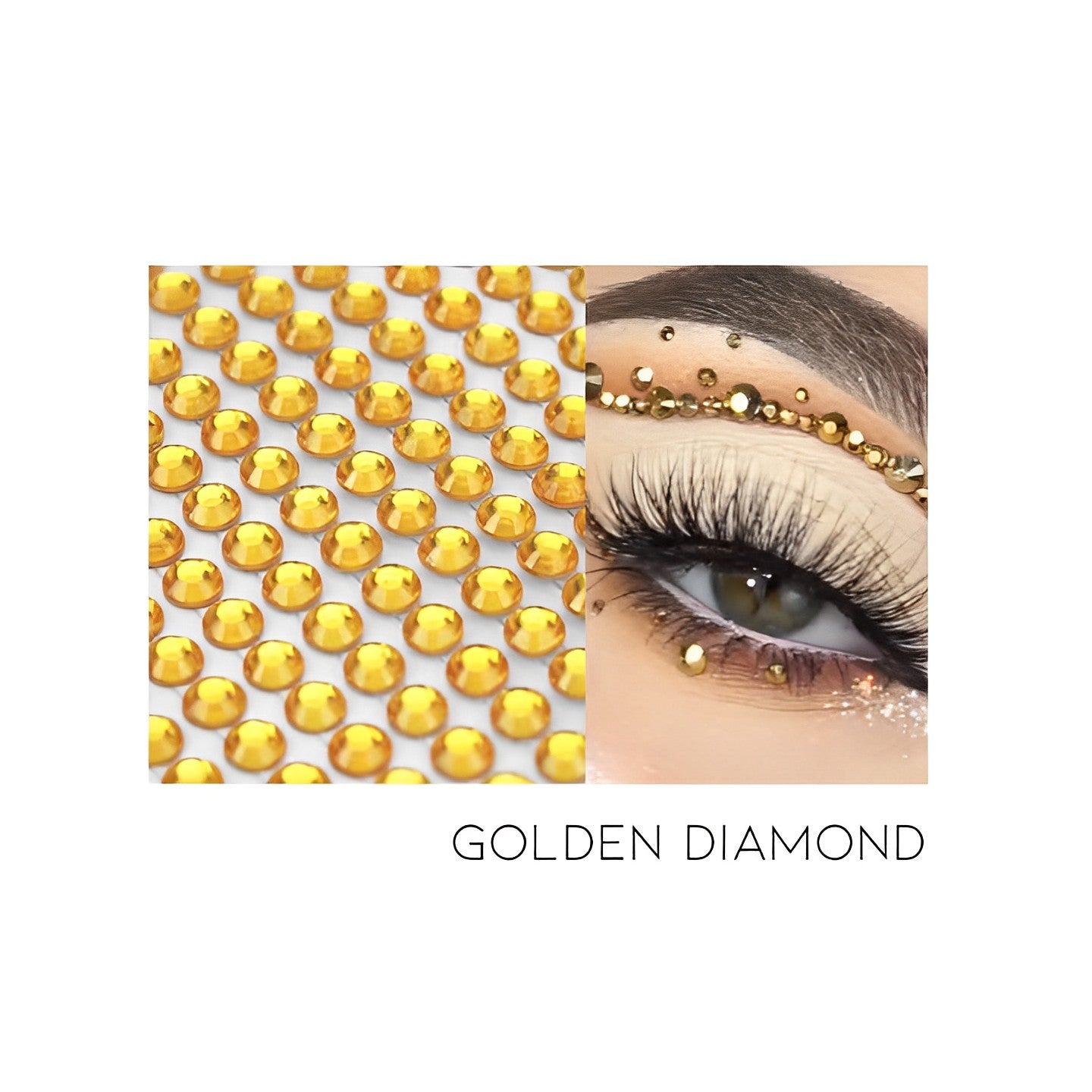 Self-Adhesive Hair/Body/Face Diamond Costumes & Accessories Every Day And Night Golden Diamond (3 sheets of 4-6mm) 1 pc 