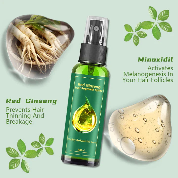 Fivfivgo™ Ginseng rouge Spray pour la croissance des cheveux
