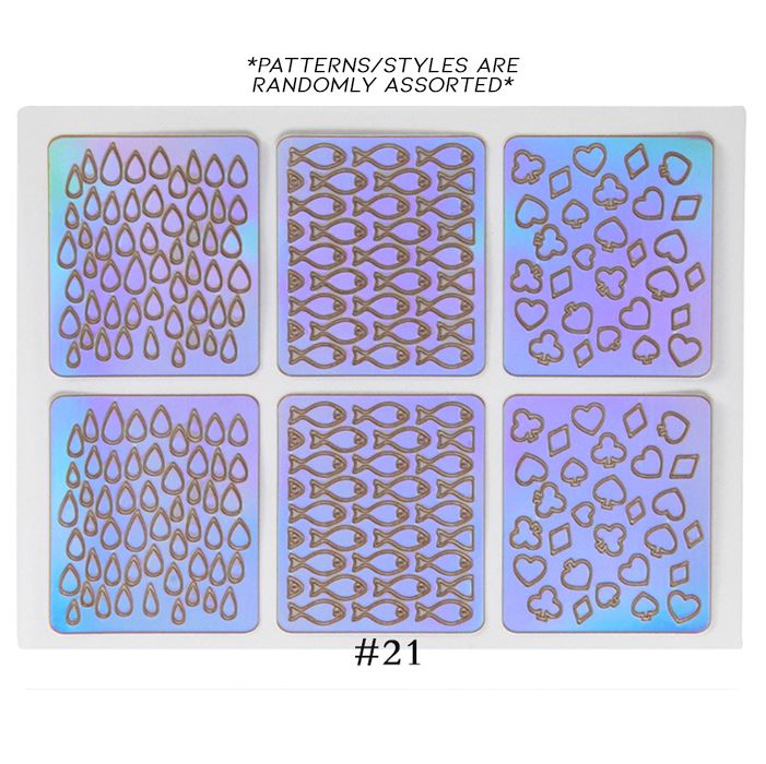 Hollow Nail Art Sticker Nail Every Day And Night 