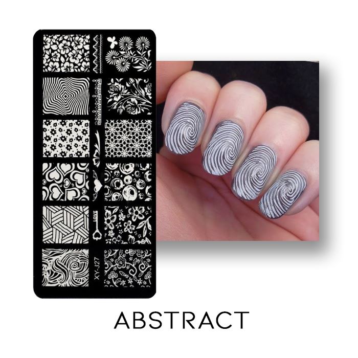 Nail Stamp Art Nail Polishes Every Day And Night Abstract 