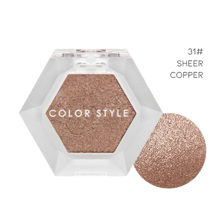 Single Shade Multi-Use Glitter Eyeshadow Make-up Every Day And Night 31# Sheer Copper 1 pc 