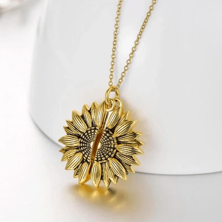 You Are My Sunshine Sunflower Necklace