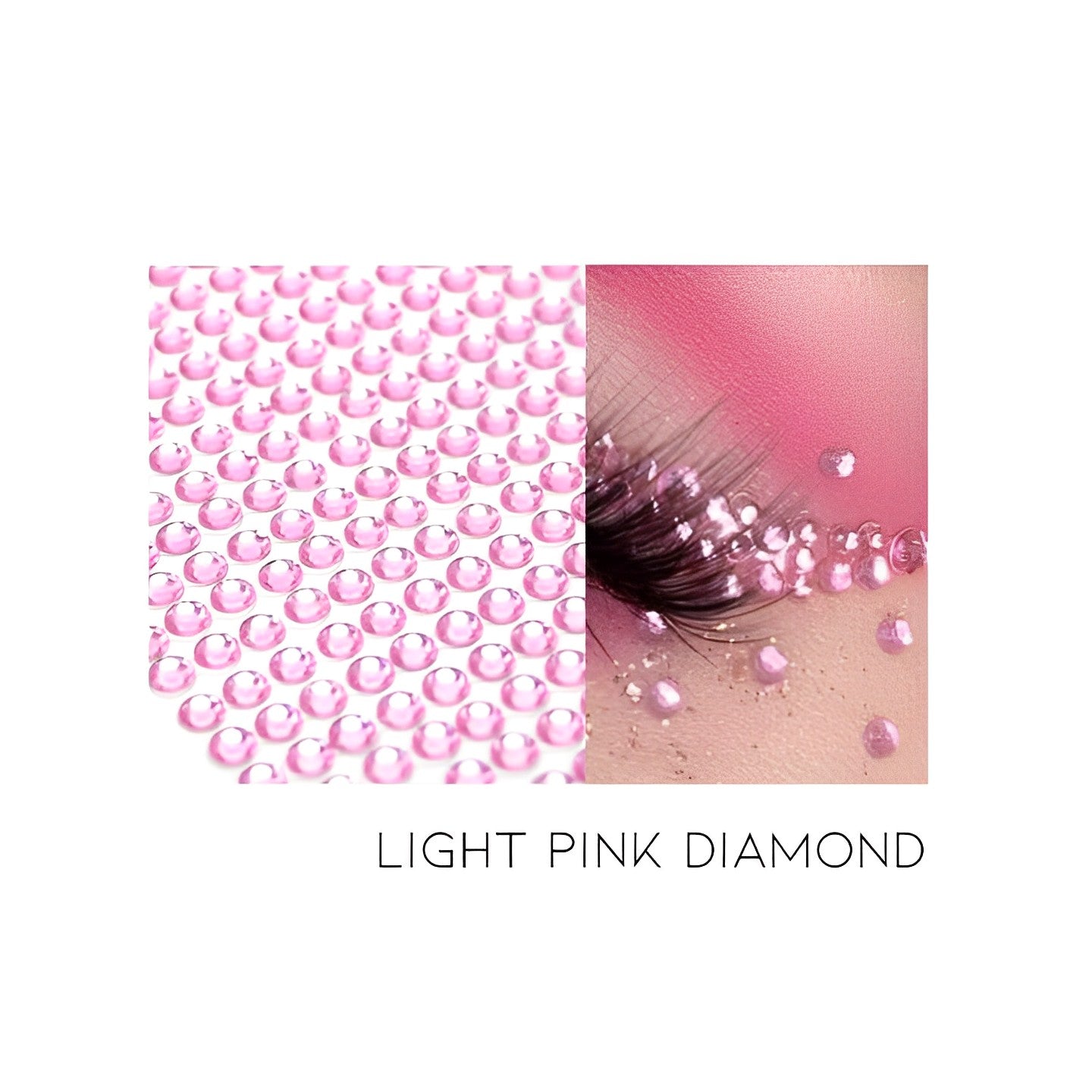 Self-Adhesive Hair/Body/Face Diamond Costumes & Accessories Every Day And Night Light Pink Diamond (3 sheets of 4-6mm) 1 pc 