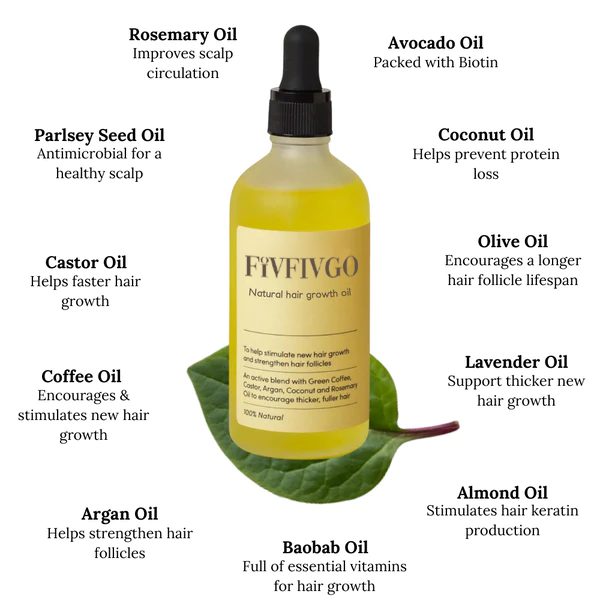 Fivfivgo™ Huile végétalienne naturelle pour la croissance des cheveux