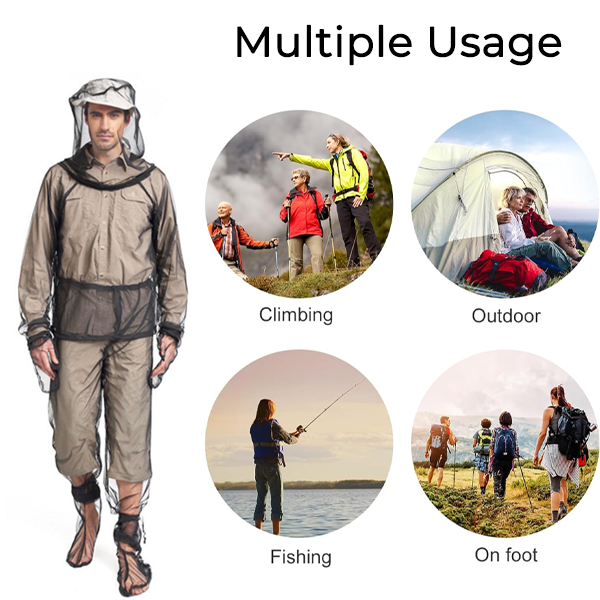 KUNMI® Unisex Bug Mesh Mosquito Suit