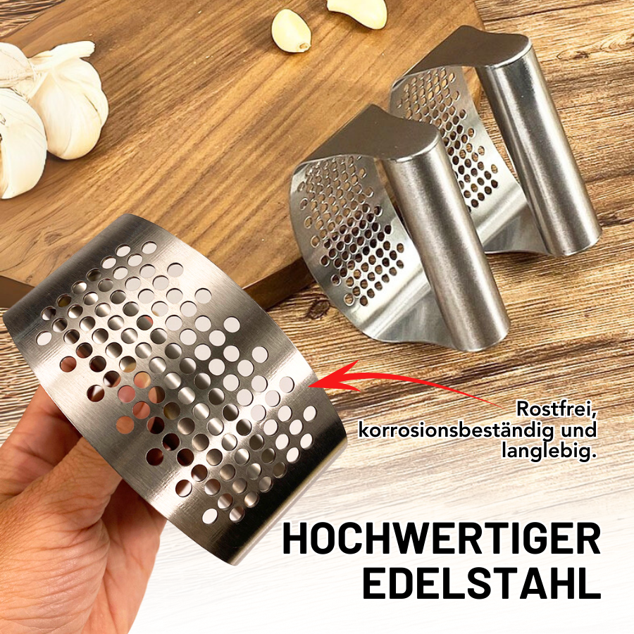 Edelstahl-Knoblauchquetsche