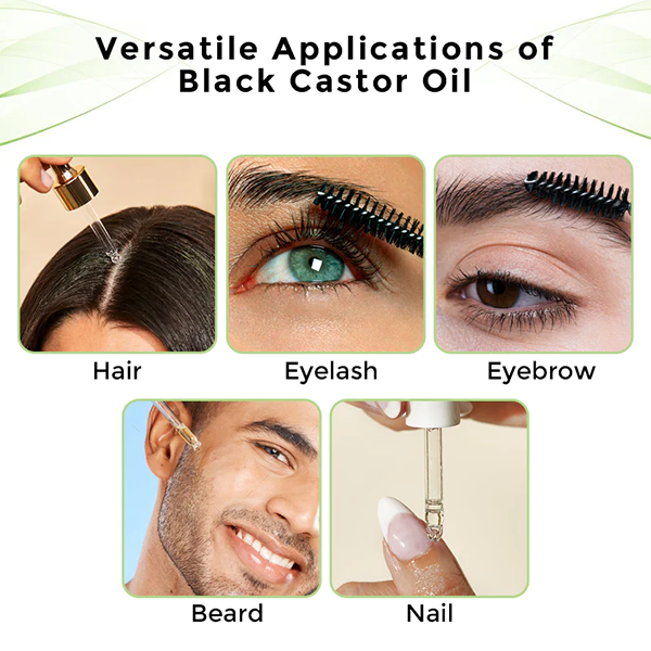 Fivfivgo™ CastroLux Huile de ricin noire de Jamaïque