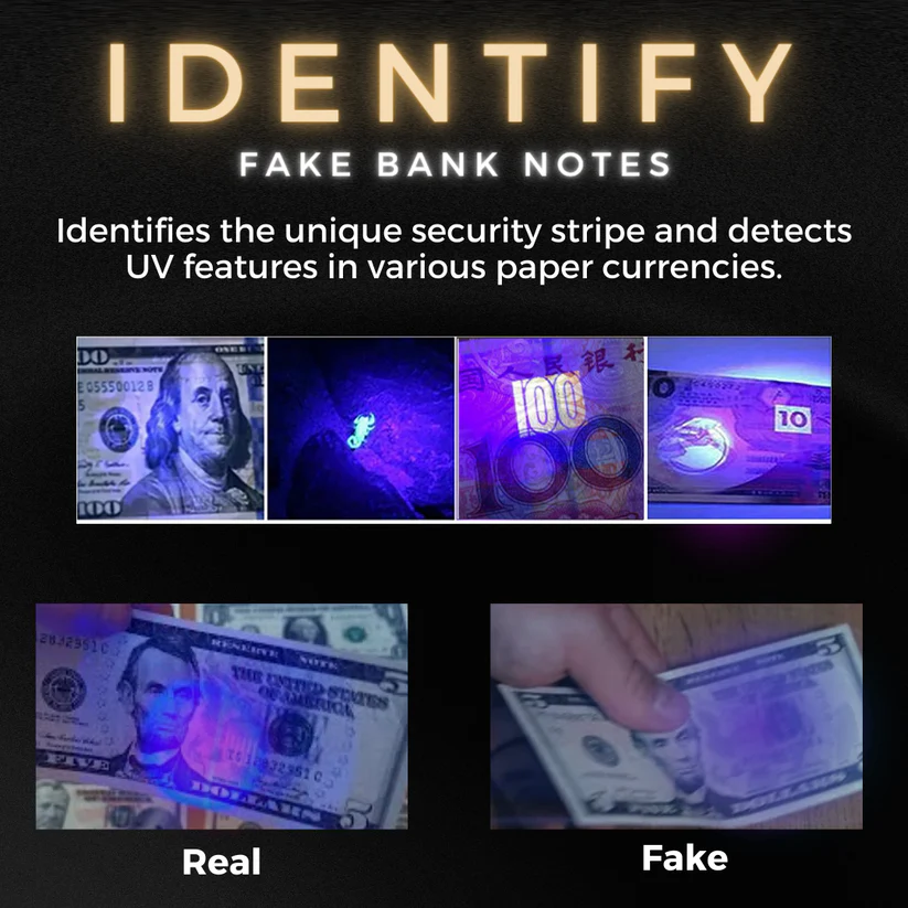 Fivfivgo™ Money Verifier Lampe de poche