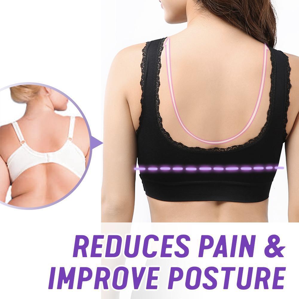 Front Cross Side Buckle Wireless Lace Bra
