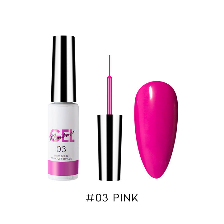 Easy Nail Art Gel Liner Nail Every Day And Night 03 Pink 