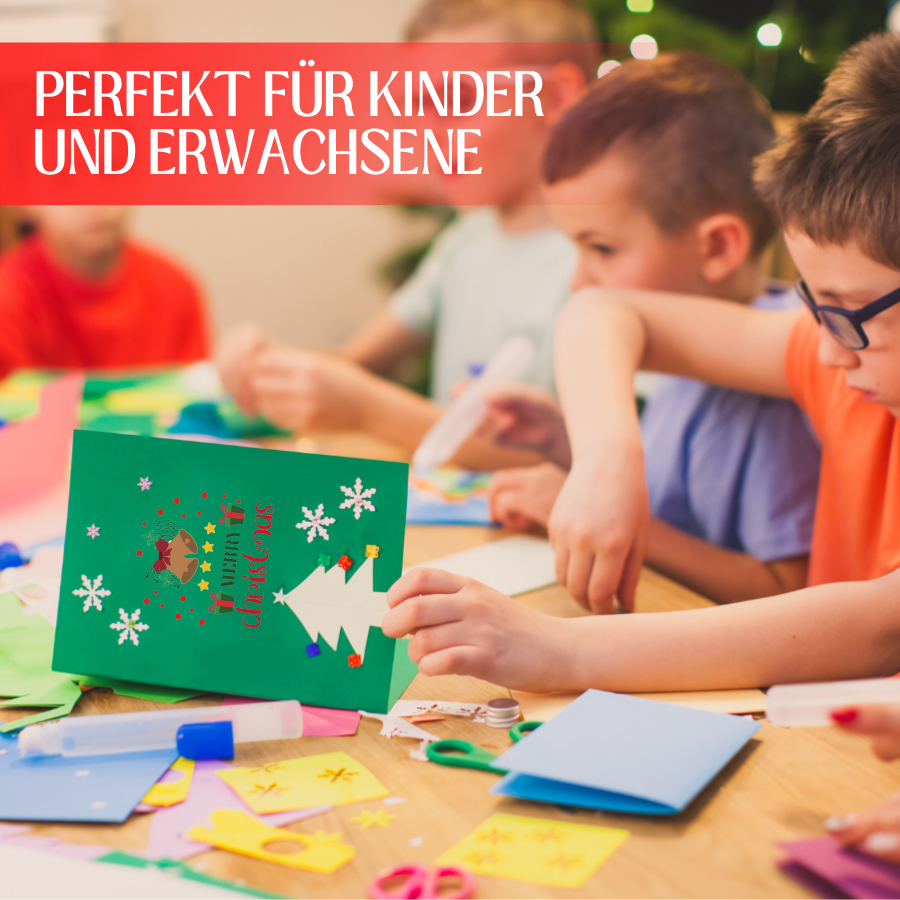 Weihnachtliche Kristall-Abreibesticker