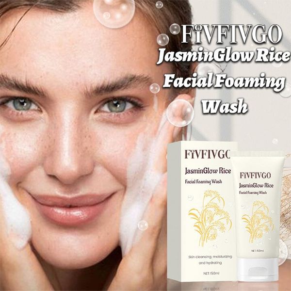 Fivfivgo™ JasminGlow Rice Facial Foaming Wash