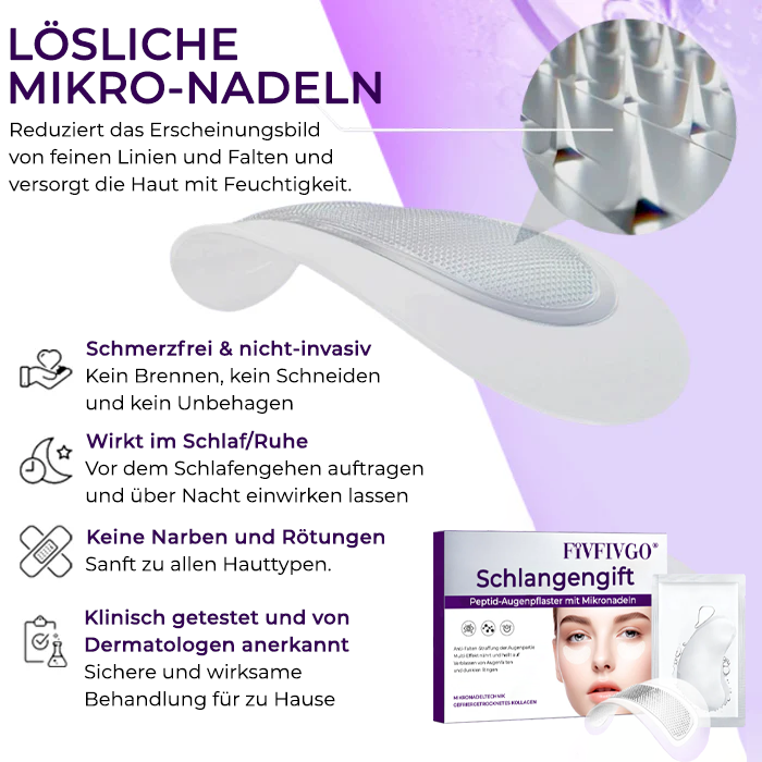 Fivfivgo® Schlangengift-Peptid-Augenpflaster mit Mikronadeln