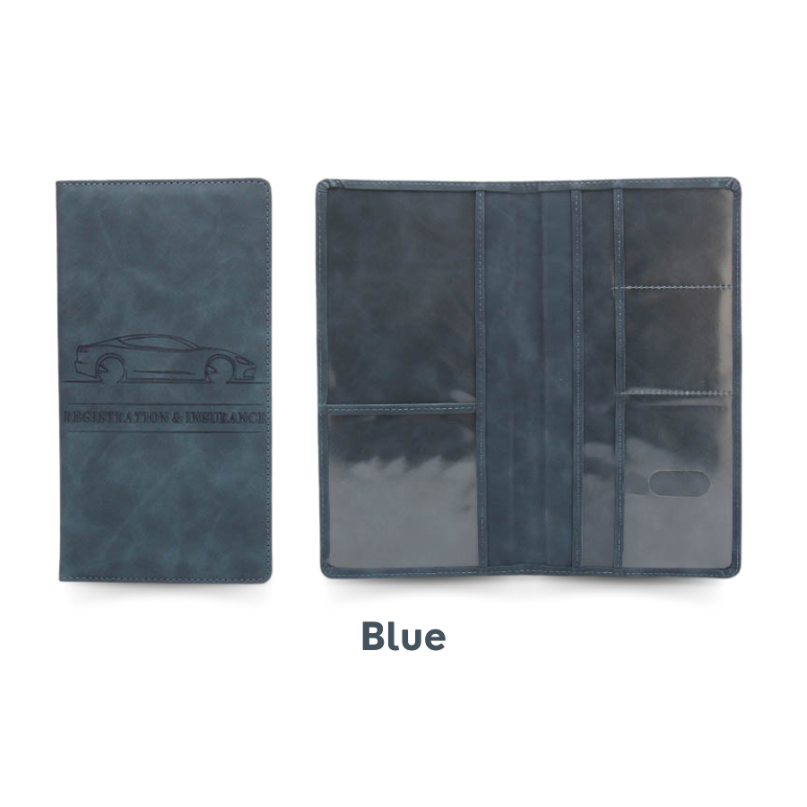 Premium Car Registration & Insurance Card Holder with Magnetic Shut