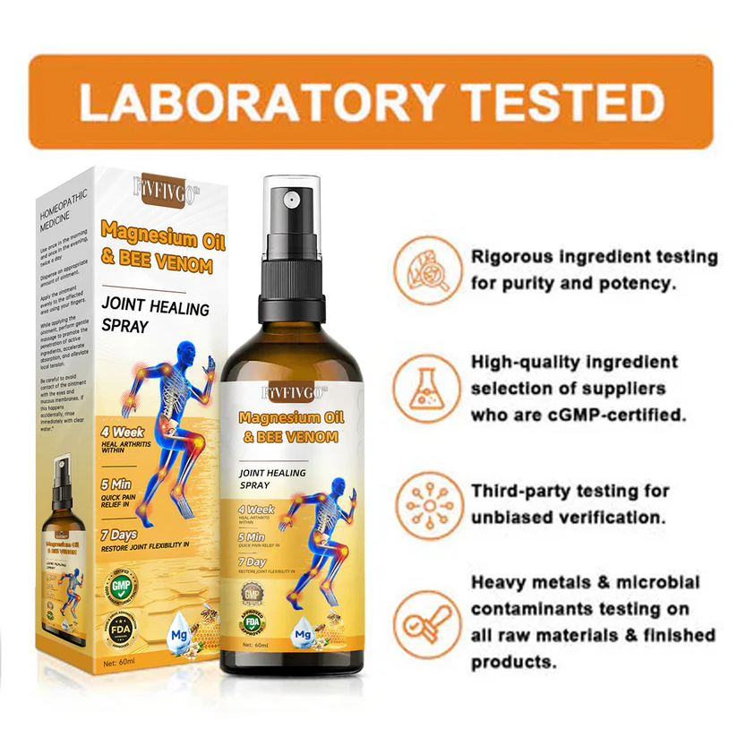 Fivfivgo™ Gelenkheilungsspray mit Magnesiumöl und Bienengift 👨‍⚕️ Empfohlen von der American Academy of Orthopaedic Surgeons (AAOS)