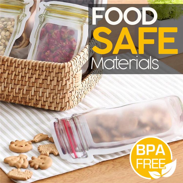 Reusable Mason Bottle Ziplock Bag (Set of 7)